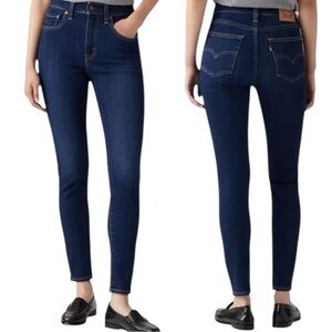 Levi’s 721 High Rise Skinny Size 26 Stretch Denim Jeans Dark Wash